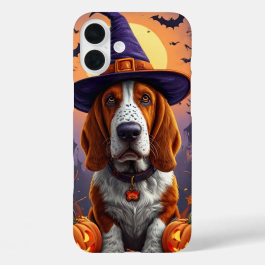 可愛いバセットハウンドハロウィン犬 Case-Mate iPhoneケース (裏面)