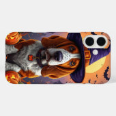 可愛いバセットハウンドハロウィン犬 Case-Mate iPhoneケース (裏面 (横))