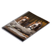 可愛いバセット読ハウンズ新聞 ノートブック (左側)