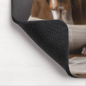 可愛いバセット読ハウンズ新聞 マウスパッド (コーナー)