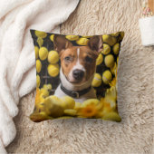 🐕可愛いバセンジパピーとテニスボール クッション (ブランケット)