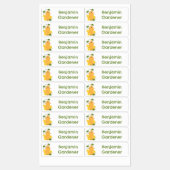 可愛いバターナットカボチャの瓢箪のパーソナライズされた漫画 ラベル (シート)