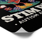 可愛いバターフリを刺激する自閉症意識支援 ポスター (角)