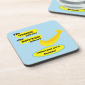 可愛いバナナ年上の方が良い コースター (左側)