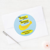 可愛いバナナ年上の方が良い ラウンドシール (封筒)