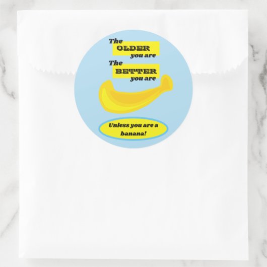 可愛いバナナ年上の方が良い ラウンドシール (バッグ)
