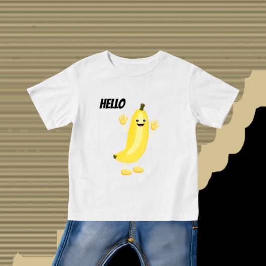 可愛いバナナ ベビーTシャツ