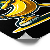 可愛いバナナinサングラス踊りシャツキッズおもしろいPr ポスター (角)