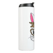 可愛いバニーとヒョウのバンダナハート眼鏡東 タンブラー (回転左)