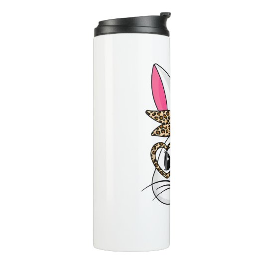 可愛いバニーとヒョウのバンダナハート眼鏡東 タンブラー (回転左)