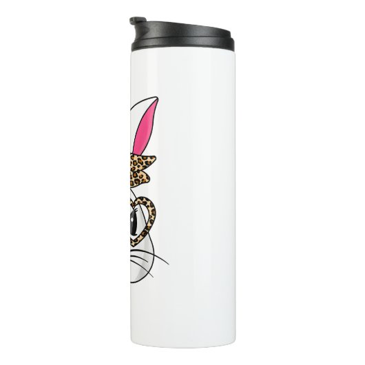 可愛いバニーとヒョウのバンダナハート眼鏡東 タンブラー (回転右)