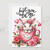 可愛いバニーと私のバレンタインデー シーズンカード (正面)