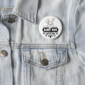 可愛いバニーのママのウサギ恋人 缶バッジ (インサイチュ)