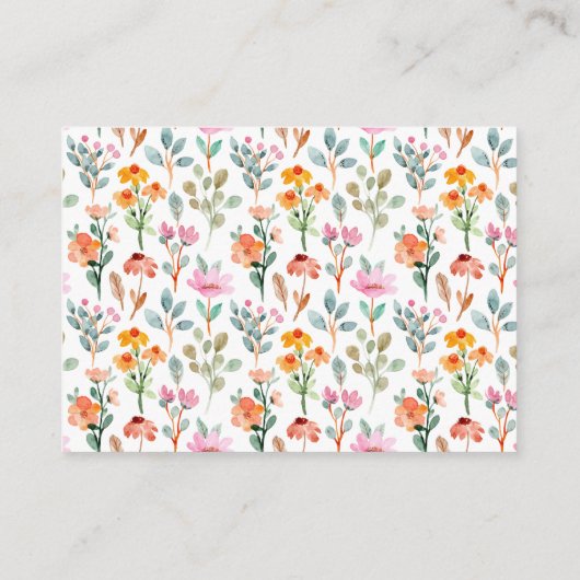 可愛いバニーのワイルドフラワーはいくつだと思う エンクロージャーカード (裏面)