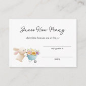 可愛いバニーのワイルドフラワーはいくつだと思う エンクロージャーカード (正面)