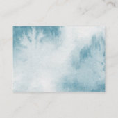 可愛いバニーウッドランドブルーベビーシャワー予約リクエスト エンクロージャーカード (裏面)