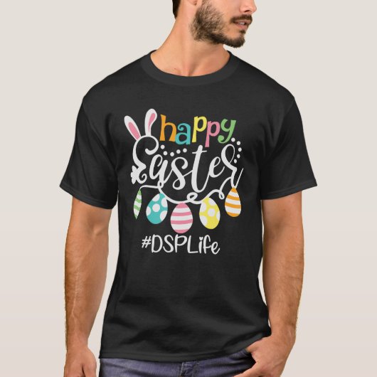 可愛いバニーエッグハッピーイースターDSP Tシャツ (正面)