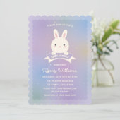 可愛いバニーエレガントバ男女兼用イシャワー 招待状 (スタンド正面)