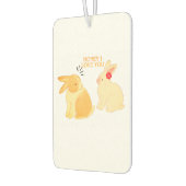 可愛いバニーカップル愛引用文- 「ハニー愛してる」 カーエアーフレッシュナー (左)