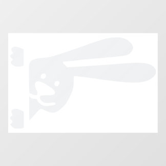 可愛いバニーカードアステッカー – 3Dビジュアルビニールデカ ウィンドウサイン