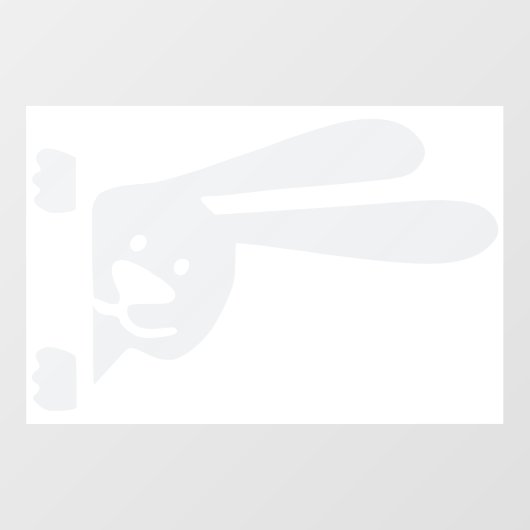 可愛いバニーカードアステッカー – 3Dビジュアルビニールデカ ウィンドウサイン (シート)