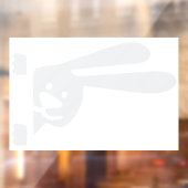 可愛いバニーカードアステッカー – 3Dビジュアルビニールデカ ウィンドウサイン (シート2)