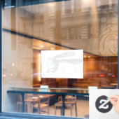 可愛いバニーカードアステッカー – 3Dビジュアルビニールデカ ウィンドウサイン (カフェ窓)