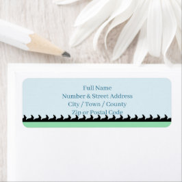 可愛いバニーシルエット ラベル