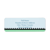 可愛いバニーシルエット ラベル (正面)