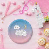 可愛いバニージェンダーがパーティーピンクブルー金ゴールドを明かす ペーパープレート (パーティー)