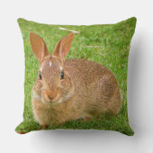 可愛いバニーチューイングリーンズオンザゴルフフェアウェイ クッション (正面)