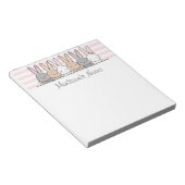 可愛いバニーパーソナライズされた ノートパッド (アングル)