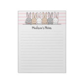 可愛いバニーパーソナライズされた ノートパッド (回転)