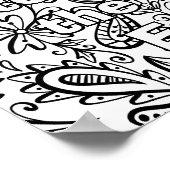 可愛いバニーフラワーラウンジかわいい大人の色 ポスター (角)