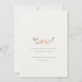 可愛いバニーフローラバスケットニュートラルベビーシャワー 招待状 (裏面)