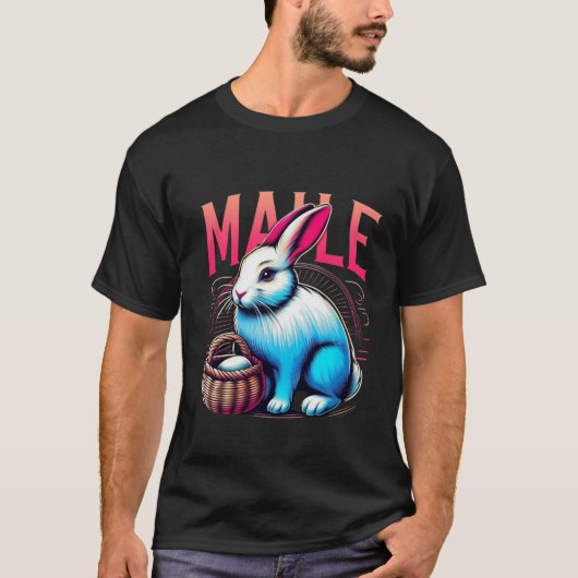 可愛いバニーラバーティー:柔らかくて愛らしいウサギ Tシャツ (正面)