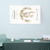 可愛いバニーラビットガールバースデーパーティーへようこそ 横断幕 (トレードショー)