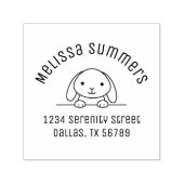 可愛いバニーラビットピーキングアーチアドレス2 セルフインキングスタンプ (デザイン)