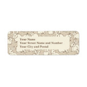 可愛いバニーラビットボナンザ – パターン復活祭。 ラベル (正面)