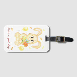 可愛いバニー前向きで ラゲッジタグ