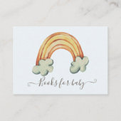 可愛いバニー雲ベビーシャワー囲いカード エンクロージャーカード (裏面)