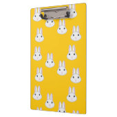 可愛いバニー顔オンオレンジ クリップボード (左)