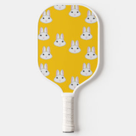 可愛いバニー顔オンオレンジ ピックルボールラケット