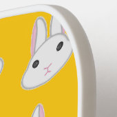 可愛いバニー顔オンオレンジ ピックルボールラケット (左詳細)