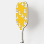 可愛いバニー顔オンオレンジ ピックルボールラケット (左)