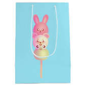 可愛いバニー、クマ、カエルの団子光沢ポスター ミディアムペーパーバッグ (裏面)