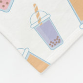 可愛いバブルティーパターンパステルソフトカラーベビー フリースブランケット (角)