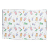 可愛いバブルティーパターンパステルソフトカラーベビー 枕カバー (裏面)