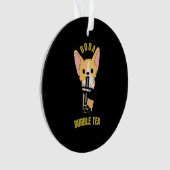 可愛いバブルティーボバミルクティアニメコロッギ オーナメント (正面)