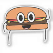 可愛いバブルティー漫画のシール – かわいいフードアート シール (正面)